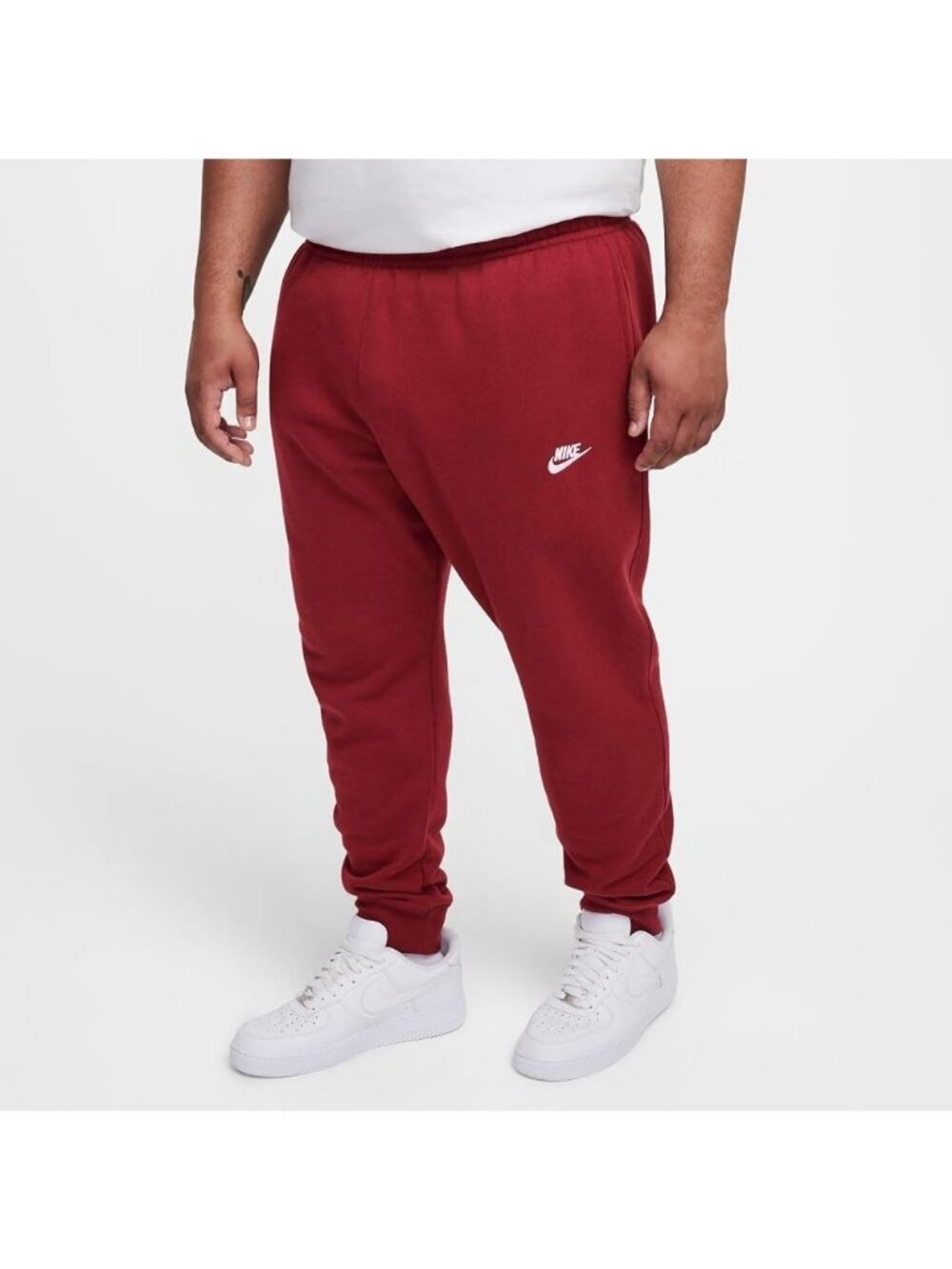 Nike Men's Club Fleece Jogger Tapered Red Size M NEW WITH TAGS!